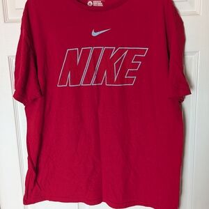 Nike Men's Red Logo T-Shirt